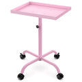 Adjustable Salon Tray Cart with Wheels - Pink Rolling Storage