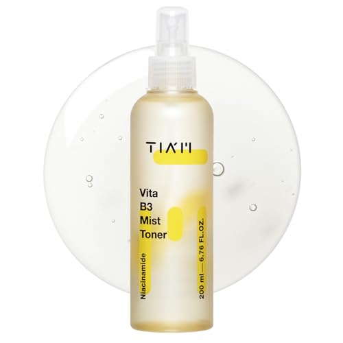 TIAM Vita B3 Mist Toner, 6.76 fl oz, Glow Boosting Facial Spray with Niacinamide, Tranexamic Acid, and Vitamin C for All Skin Types, Hydrating & Refreshing, Korean Skin Care