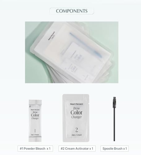 Eyebrow Bleach Kit - 6 Single Use Color Lightening Packets