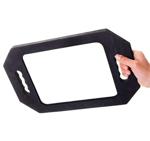 Large Rectangular Hand Mirror with Double Handles for Salon