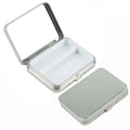 Portable Travel Cotton Swab & Dental Floss Case with Mirror, 2-Pack