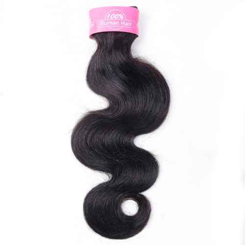 RESACA Body Wave 4 Bundles Human Hair Weave Weft Extentions Bundles for Women 24 26 28 30 Inch 100% Unprocessed Brazilian Virgin Human Hair (Nature Color Black)