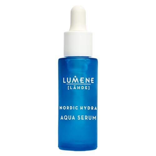 Lumene Nordic Hydra Arctic Dew Quenching Aqua Face Serum - Pure Concentrated Skin Hydration + Arctic Spring Water for Lasting Dewy Skin - Nordic Red Algae + Hyaluronic Acid Hydrating Serum (1 fl oz)