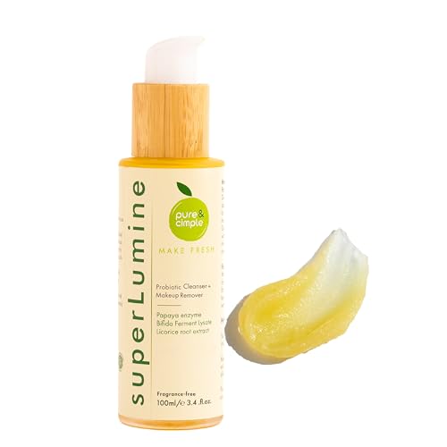 superLumine Balm-to-Milk Probiotic Cleanser & Makeup Remover ? Melts Waterproof Makeup & SPF ? Brightens with Papaya & Licorice ? Fragrance-Free ? Barrier Support for Dry Sensitive Skin ? 100ml