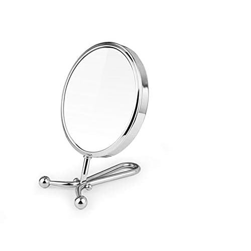 Mia Mirror 10x/1x Magnification, Double-Sided Folding Vanity Mirror, 3 in 1 Handheld + Table + Wall, Silver Polished Chrome Finish, 11.5 Inches L, for Women, Hair Stylists, Cosmetologists, Travel