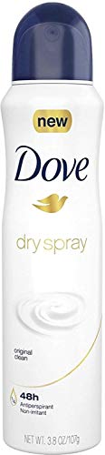 Dove Dry Spray Antiperspirant - Original Clean 3.80 oz (Pack of 5)