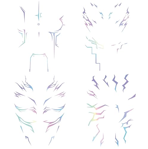 Holographic Temporary Tattoos Cosplay Stickers Set A