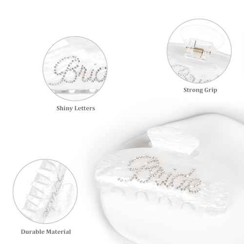 Bride Hair Claw Clip ? Bride to Be Gifts, Bachelorette Party Accessories, Bridal Shower Gifts for Wedding