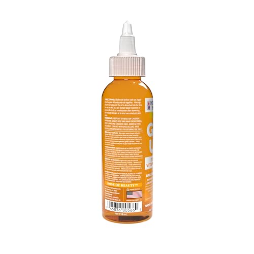 Hollywood Beauty Glo Up! Daily Skin & Scalp Oil to Brighten and Smooth with Turmeric, Vitamin C, and Aloe, 4 fl oz