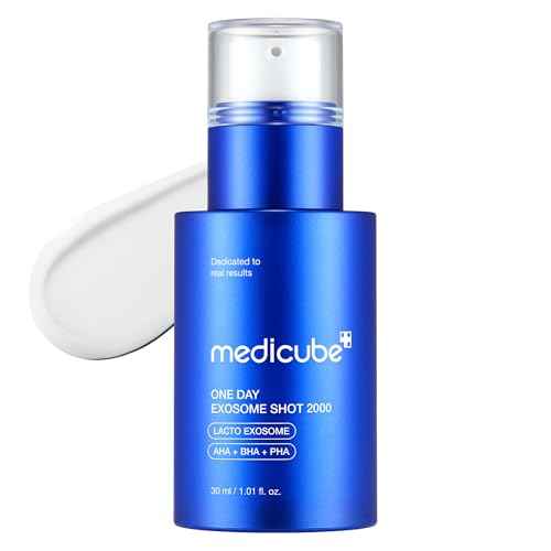 medicube Zero Exosome Shot 2,000 PPM Spicule Facial Serum | Liquid Skin Booster Serum | Exosome, AHA+BHA+PHA | Pore Care, Dead Skin Cells, Skin Texture | Korean Skin Care 1.01 fl.oz