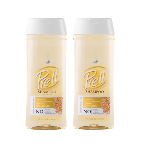 Prell Sesame + Pro-Vitamin Shampoo for Thinning Hair, Color Safe, Volumizes & Restores 13.5 fl. oz. (Pack of 2)
