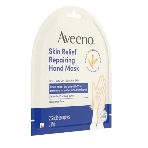 Unscented Aveeno Skin Relief Hand Mask Pair - Fragrance-Free, 1 Pack of 1
