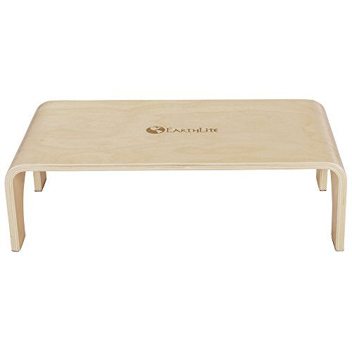EARTHLITE Wooden Step Stool - Sturdy Hardwood Maple Bed & Massage Step