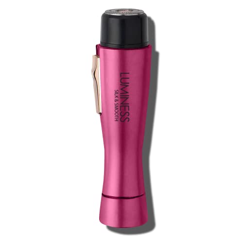 Luminess Silk & Smooth Hair Remover Device, Purple - Painless Hair Removal Without Causing Redness or Irritation - Shaver with Replacement Head Trims Face, Bikini, Arms & Underarms