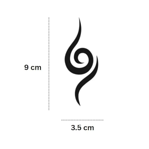 Anbu Tattoo, Ninja Spiral Shinobi Leaf Design, Kakashi Temporary Tattoo Anime Cosplay, Lasts Up To 2 Weeks