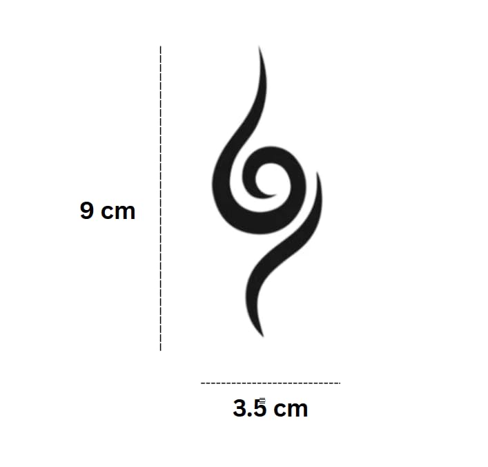 Anbu Spiral Temporary Tattoo - Anime Cosplay, Lasts 2 Weeks