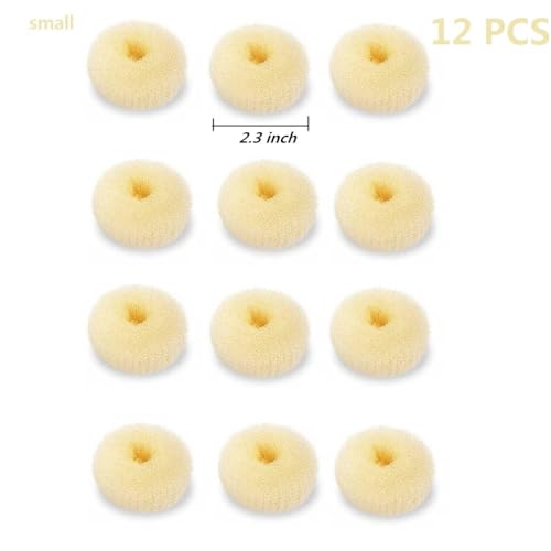 Hair Bun Maker Set 12 Pcs Donut Tool for Kids Girls Women