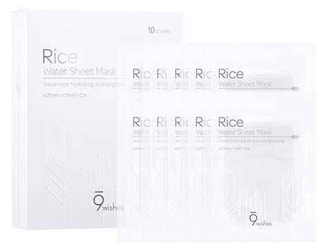 [9wishes] Rice Water Sheet Mask 11 sheets 25ml, 0.84fl.oz
