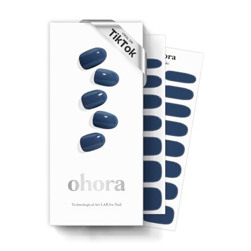 ohora Semi Cured Gel Nail Set of 2 (N Cream Sky & N Cream Indigo) - Professional Salon-Quality Nail Care