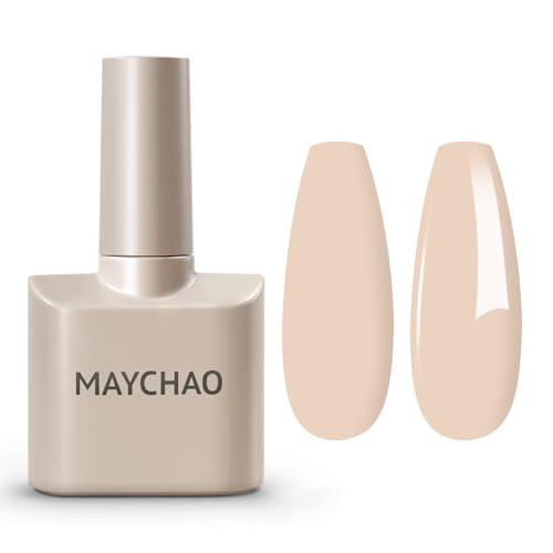 MAYCHAO 15ML Gel Nail Polish 1Pc Neutral Nude Gel Polish Soak Off UV LED Skin Tones Nail Polish Nail Art Starter Manicure Salon DIY at Home, 0.5 OZ