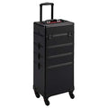 Yaheetech 4-in-1 Rolling Makeup Train Case with Lockable Drawers