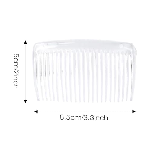 Cinaci 30 Pack 3 Inch Clear Plastic Hair Combs with 23 Teeth