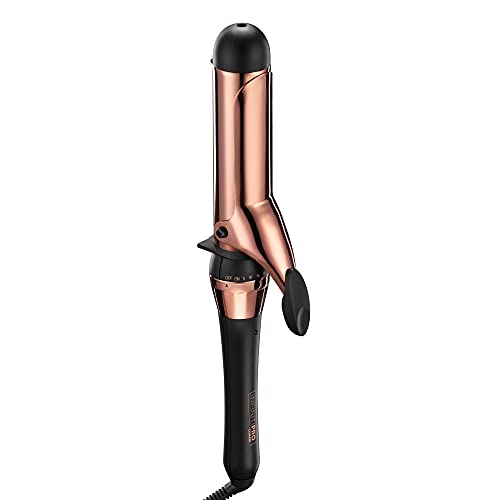 INFINITIPRO BY CONAIR Rose Gold Titanium 1 1/2-Inch Curling Iron, 1 ¨ö inch barrel produces soft waves ? for use on medium and long hair