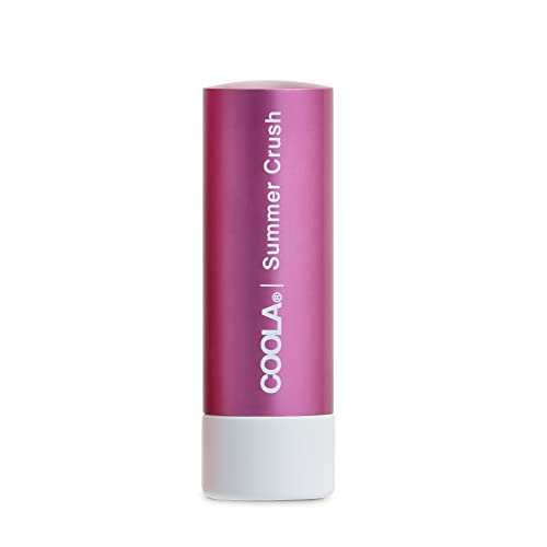 COOLA Organic Tinted Lip Balm & Mineral Sunscreen with SPF 30, Dermatologist Tested Lip Care for Daily Protection, Vegan, Summer Crush, 0.15 Ounce