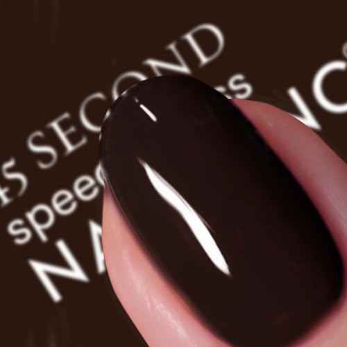 Nails Inc 45 Second Speedy Gloss, Chelsea, Dark Brown, Glossy, No Chip, Long Lasting, Quick Dry, Air Dry, Professional Manicures & Pedicures, Fingernails & Toenails, Vegan Nail Polish, 0.47 Fl Oz