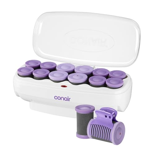 Conair Ceramic Hot Rollers Set, 12 Count with 2 Jumbo Sizes
