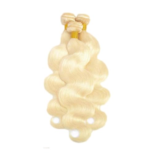 613 Honey Blonde Body Wave Human Hair Bundles 18-22 Inch
