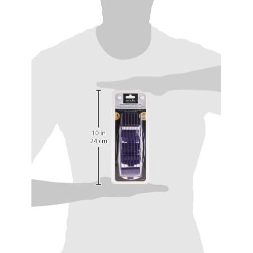 Andis 01415 Master Dual Magnet Large Comb Set - Crafted with High-Grade Metal, Contains 4 Different Size Combs - Providing a Comfortable & Snag-Free Experience - Purple