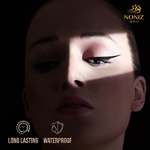 Black Liquid Eyeliner - Water Proof Ultra Matte Long Lasting Slim Jet - Black Eye Liner - 100% Intense Black - Smooth Easy Application Pen Liner