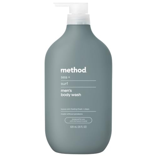 Method Men’s Body Wash Sea + Surf Scent 28 fl oz - Cruelty-Free, Recycled Bottle