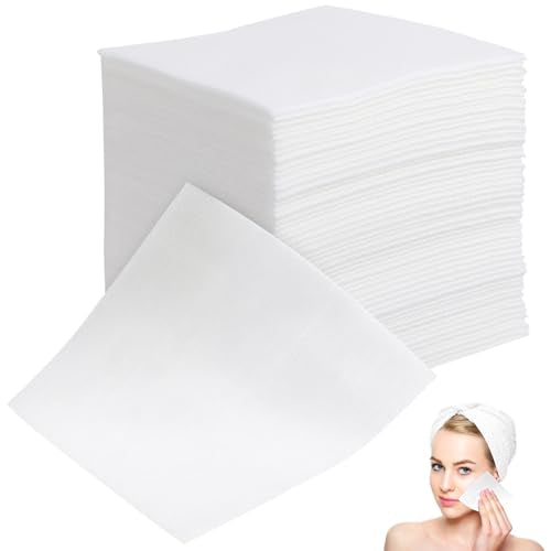 100 Pack Makeup Remover Pads 4x4 Non-Woven Facial Wipes