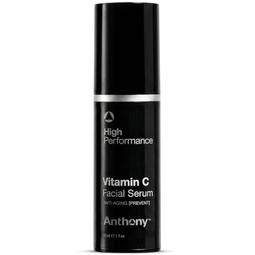 Anthony High Performance Vitamin C Cream Treatment, Advanced Anti-Aging Face Serum with Polypeptides and Salicylic Acid, Dark Spot Corrector Brightening Moisturizer, Hydrates Evens Skin Tone, 1 Fl Oz