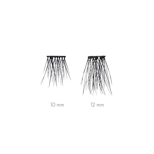 SWEED - 3D Cluster Duo False Eyelashes | 12 Lash Clusters in 10mm (6pcs) & 12mm (6pcs) | Easy-To-Apply | Vegan, Cruelty-Free, Clean Beauty (Long)
