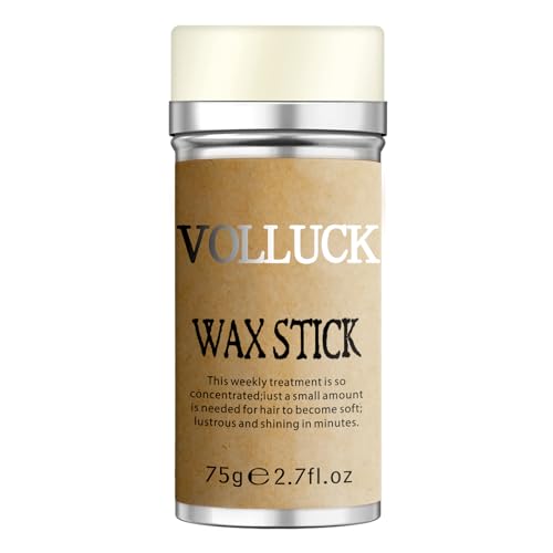 VOLLUCK Hair Wax Stick for Men & Women, Wax Stick Hair Slick Stick for Wigs Hair Styling, Hair Gel Stick Non-greasy Styling Cream for Edge Control Frizz Hair, 2.7 OZ