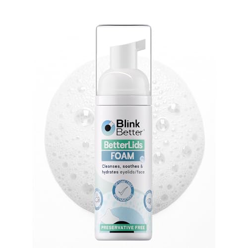 BetterLids Foaming Eyelid Cleanser ? Gentle Daily Foam for Eyelids, Eyelashe Wash & Face, Soothing Tea Tree Oil Formula with Ectoin & Centella, Non-Stinging, Preservative-Free, 2 fl oz