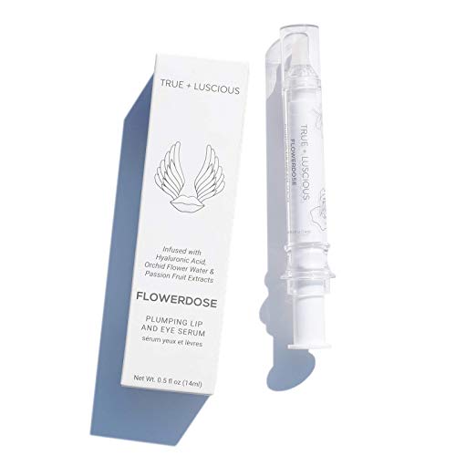 True + Luscious Lip Plump & Eye Serum | Hydrating Anti-Aging Treatment with Hyaluronic Acid & Stem Cells | Plump Lips and Reduce Dark Circles, Crows Feet, & Fine Lines | Clean Vegan & Cruelty Free
