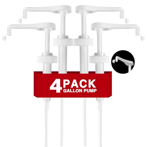 4-Pack 38-400 Gallon Pump Dispenser | Leak Proof Syrup Pump