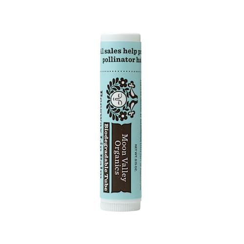 Moon Valley Organics Beeswax Lip Balm for Moisturizing Lips and Cuticles (COOL MINT VANILLA, 1-Pack)