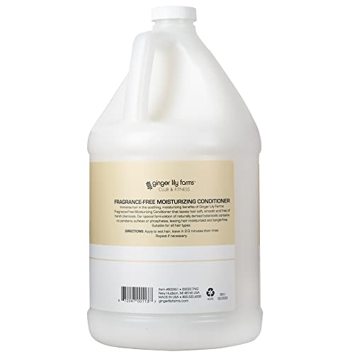 Ginger Lily Farms Moisturizing Conditioner, Fragrance Free, 1 Gallon Refill