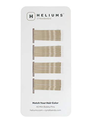 Heliums Ash Blonde Mini Bobby Pins - 40 Pack, 1.5 Inch
