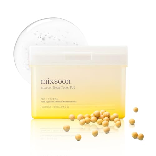 mixsoon Bean Toner Pad,Moisturizing, Elasticity,Exfoliation, Bean Extracts, Cotton Pad (280ml/9.46fl.oz/70 Sheets)