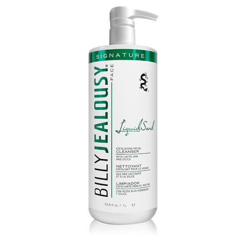 Billy Jealousy LiquidSand Exfoliating Face Cleanser for All Skin Types, Mens Face Wash for Daily Exfoliation of Dead Skin Cells & Grime, Cleans, Softens & Nourishes
