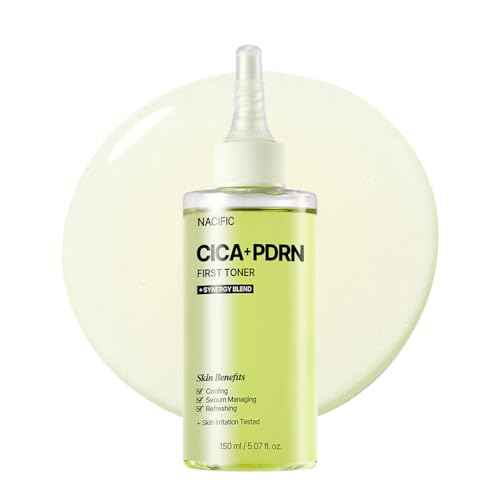 NACIFIC CICA PDRN First Toner 5.07 fl oz 150ml, Centella Asiatica & PDRN for Sensitive Skin, Cooling Spot Toner, Balancing & Soothing Korean Skincare, Stocking Stuffers, Christmas Gifts for Women