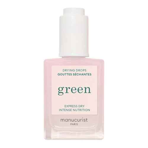 Manucurist Green Nail Polish Drying Drops - Fast Dry Nail Polish - Halves Drying Time - Nourishing Nail Care - 49.5% bio-sourced - Nail OIl - Cuticle Oil for Nails - Green System Compatible 0.5 Fl Oz
