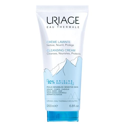 Uriage Cleansing Cream 6.8 fl.oz. | Face & Body Cleanser with 1/3 Nourishing Milk | 2 in 1 Care: Nourishing Shower Cream for all Skin Types, Suitable All the Family - Soap-Free
