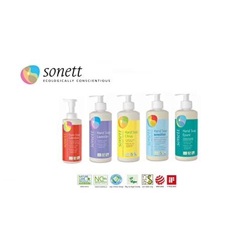 Sonett Organic Hand Soap Sensitive Liquid Body Care Suitable For Hands, Face And Body (1 Count) Certified Organically Grown